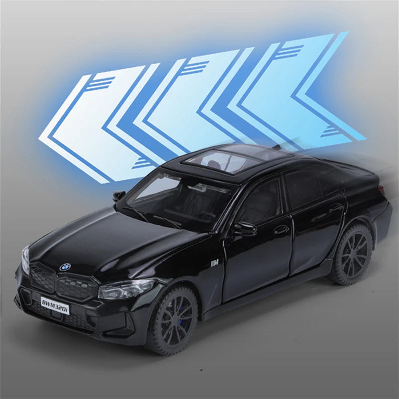 1/32 320 320i Coupe Alloy Car Model Diecasts Metal Vehicles Car Model Simulation Sound and Light Collection Childrens Toys Gifts