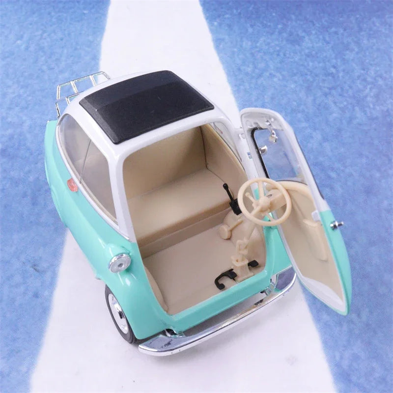 WELLY 1:18 BMW Isetta 6 Styles Diecast Model Car Classic Car Metal Alloy Toy Car for Children Gift Collection Decoration B1