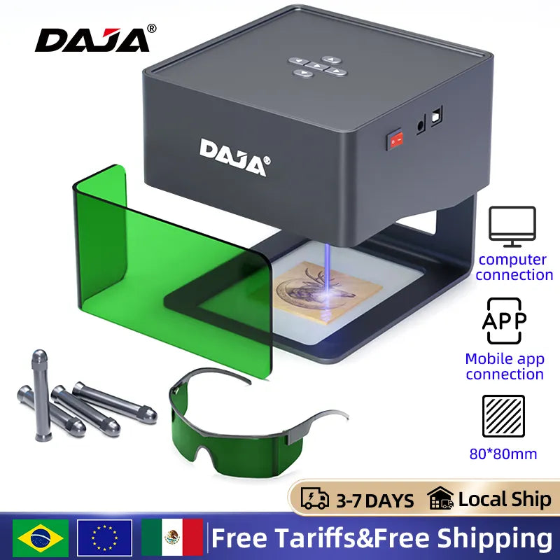 DAJA Laser Engraver CNC Diy DJ6 Laser Engraving Machine 3000mw Fast Mini Logo Mark Printer Cutter Woodworking Wood Plastic