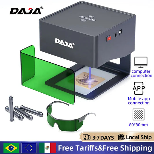 DAJA Laser Engraver CNC Diy DJ6 Laser Engraving Machine 3000mw Fast Mini Logo Mark Printer Cutter Woodworking Wood Plastic