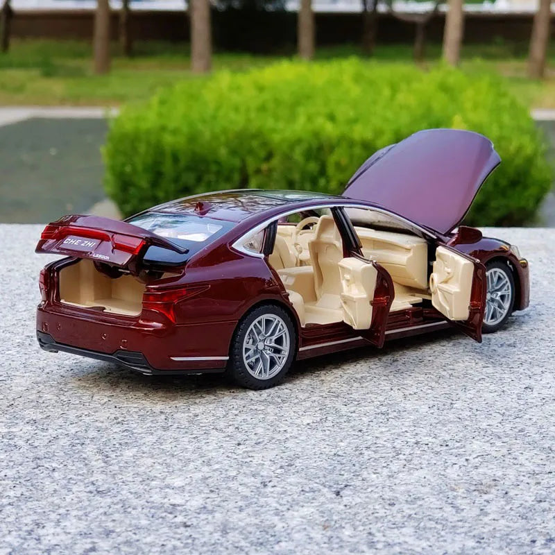 High Simulation 1:32 Alloy LS500H Car Model Diecasts Vehicles Metal Pull Back Car Sound Light Collection Kids Toy Gifts