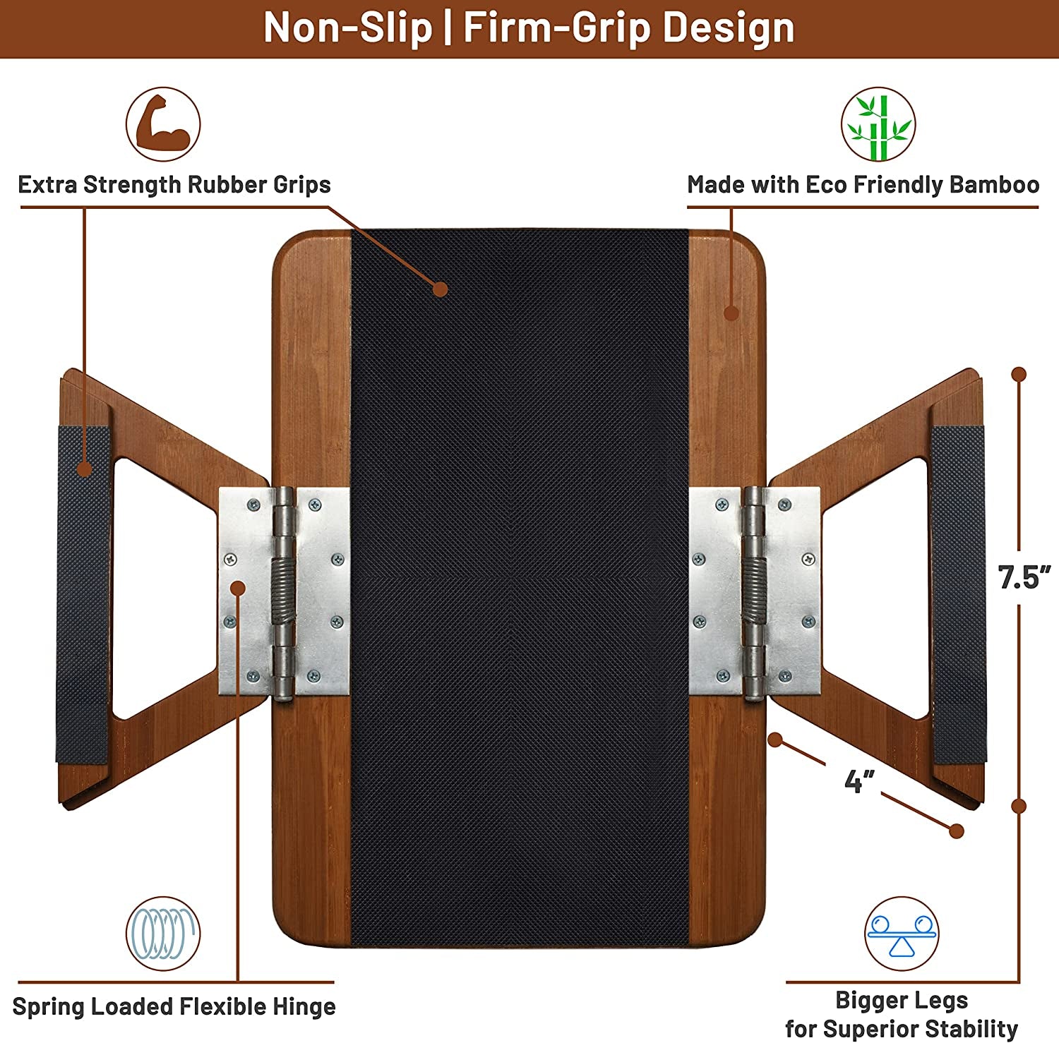 SH SIGNATURE HOME Arm Table Clip on Tray Sofa Table for Wide Couches. Couch Arm Tray Table, Portable Table, TV Table and Side Tables for Brown Regular 13.75 X 9.5Inch