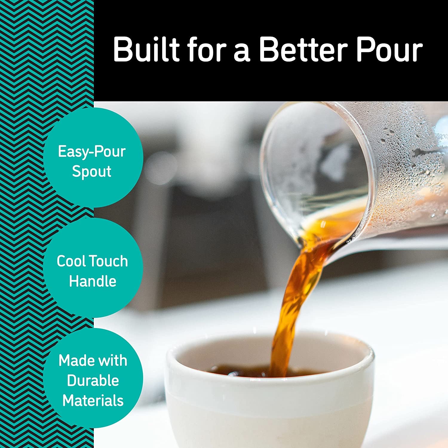 Pour over Coffee Maker - 27 Oz Paperless, Portable, Drip Coffee Brewer Pour over Set W/Glass Carafe & Stainless-Steel Mesh Filter, 800Ml Clear