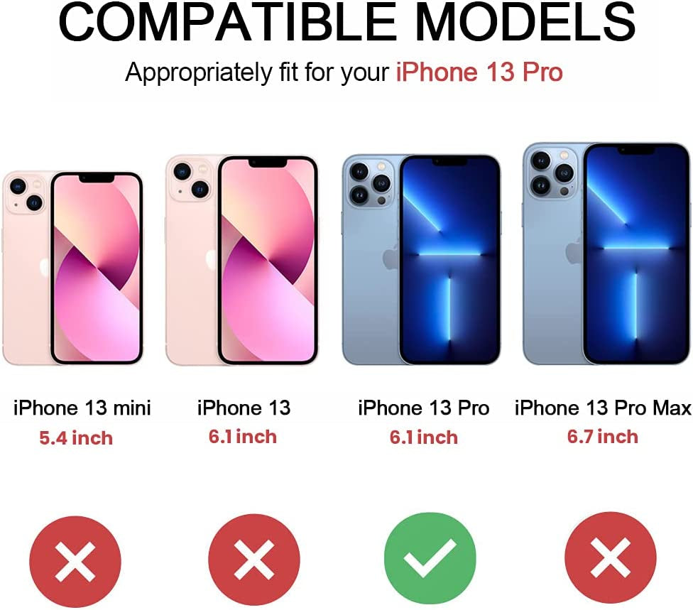 Compatible with Iphone 13 Pro Case, Iphone 13 Pro Clear Magnetic Case with Built-In Magnets, Crystal Clear [Yellow Resistant] Slim Soft TPU Shockproof Bumper Cover for Iphone 13 Pro 6.1" - Clear